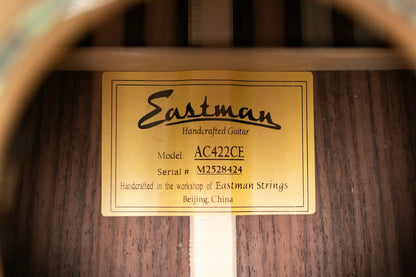 Eastman AC422CE Grand Auditorium Acoustic/Electric Guitar with Hardshell Case