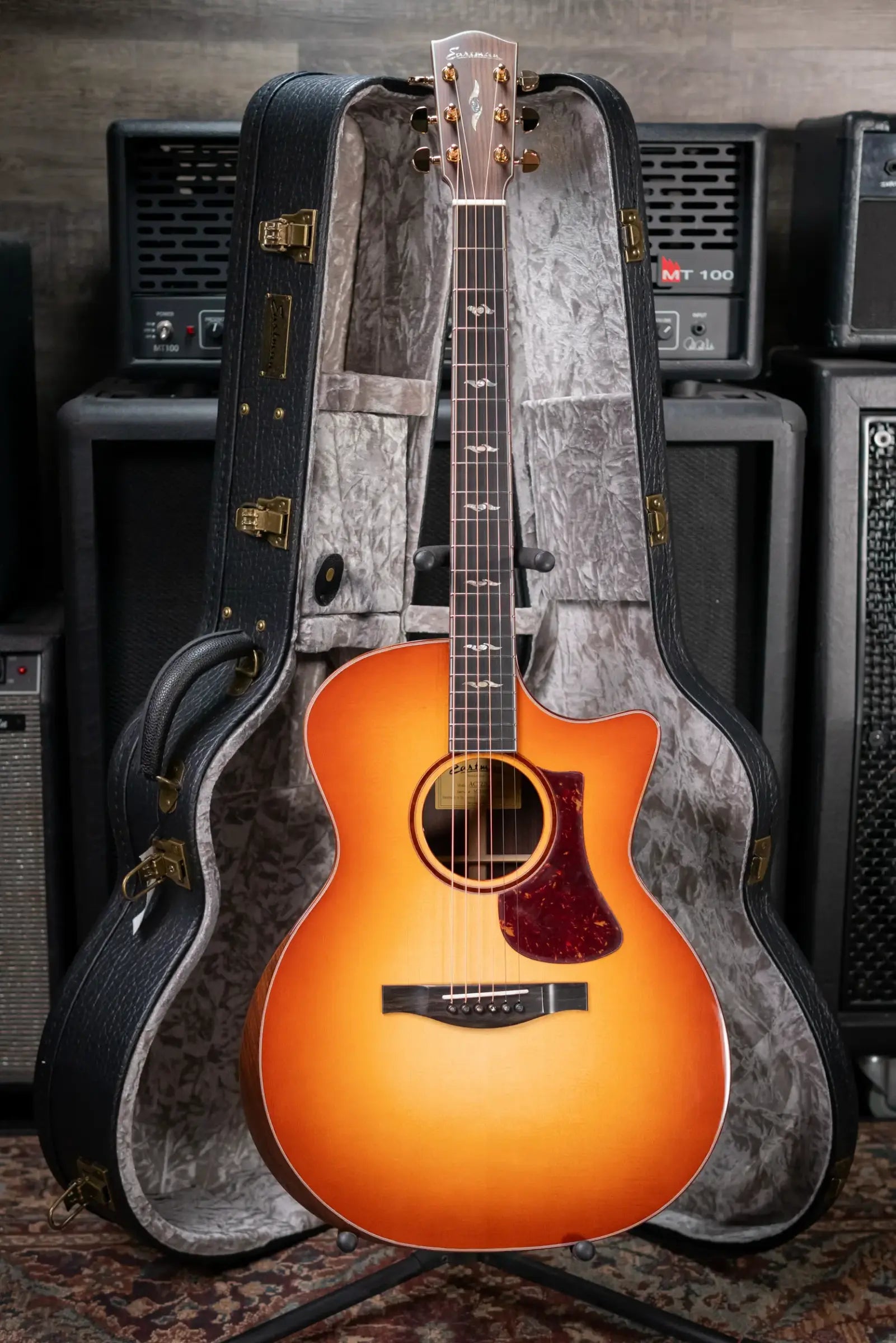 Eastman AC722CE-DF Grand Auditorium Acoustic/Electric Guitar - Dakota Fade with Hardshell Case