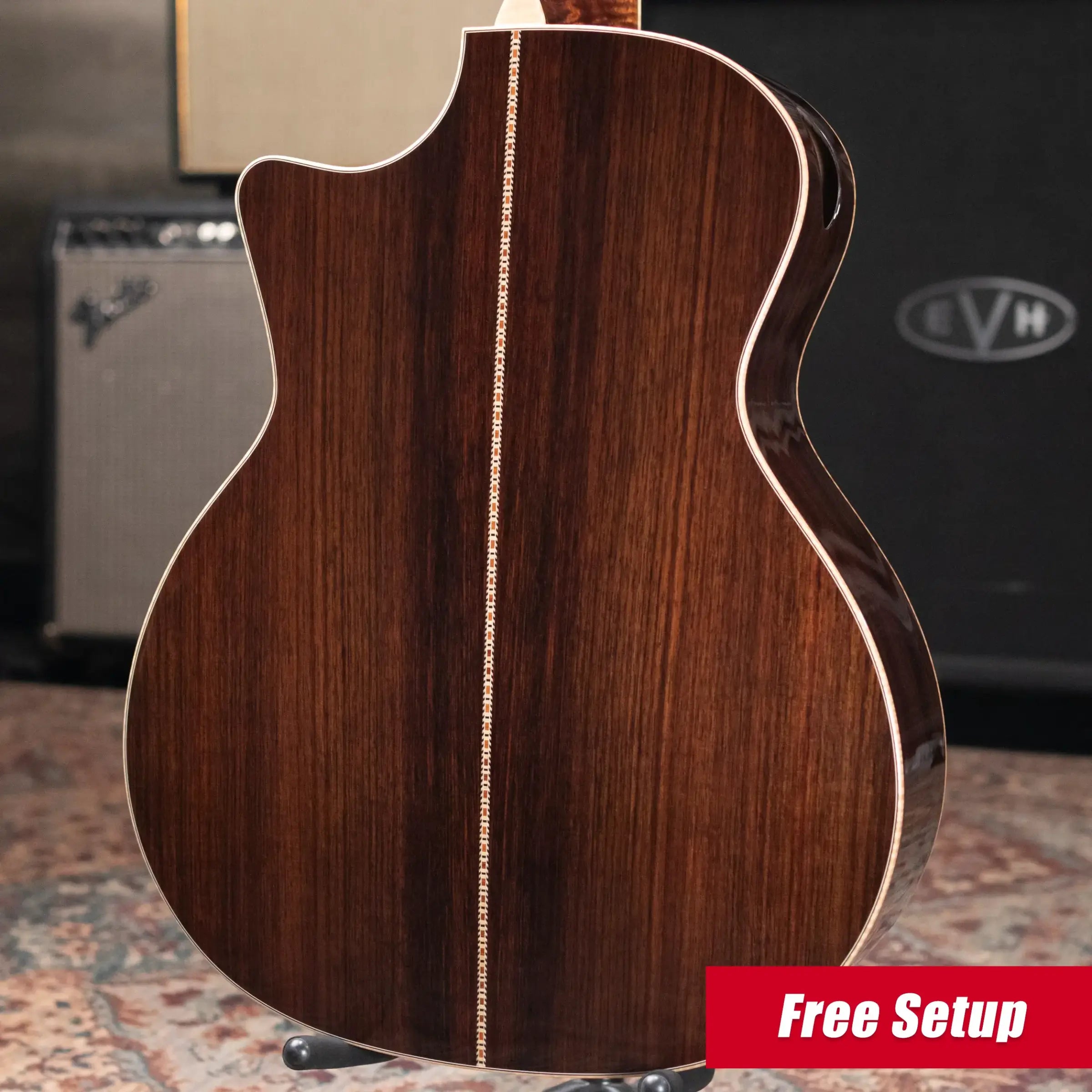 Eastman AC822CE-FF Fan Fret Grand Auditorium Acoustic/Electric Guitar with Hardshell Case