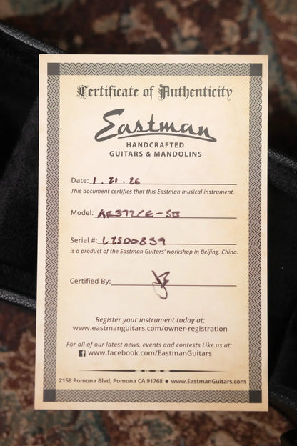 Eastman AR372CE-SB Kent Armstrong Signature 16" Archtop Electric Guitar - Sunburst