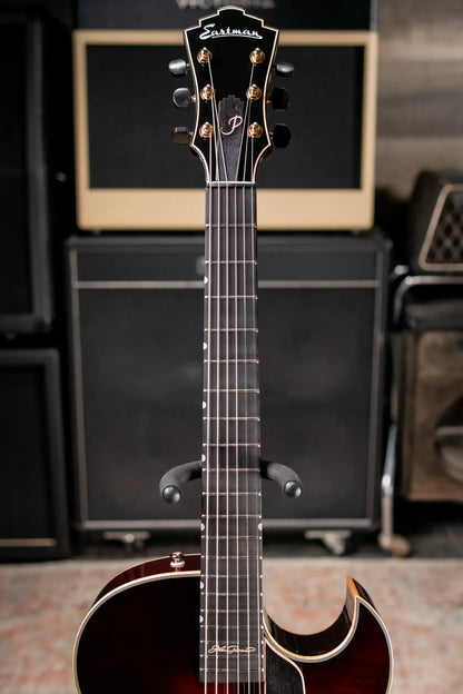 Eastman AR480CE-SB John Pisano Signature Archtop Hollowbody Electric Guitar - Sunburst with Hardshell Case