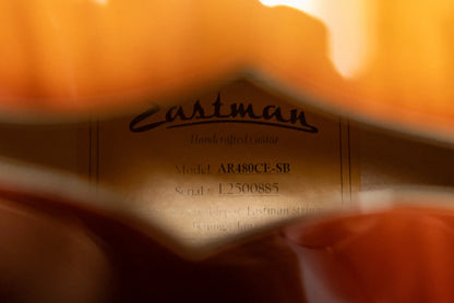 Eastman AR480CE-SB John Pisano Signature Archtop Hollowbody Electric Guitar - Sunburst with Hardshell Case