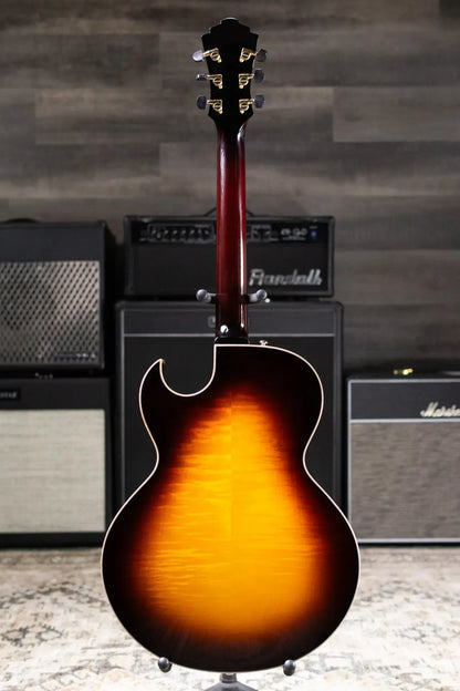 Eastman AR480CE-SB John Pisano Signature Archtop Hollowbody Electric Guitar - Sunburst with Hardshell Case