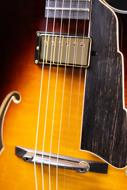 Eastman AR480CE-SB John Pisano Signature Archtop Hollowbody Electric Guitar - Sunburst with Hardshell Case