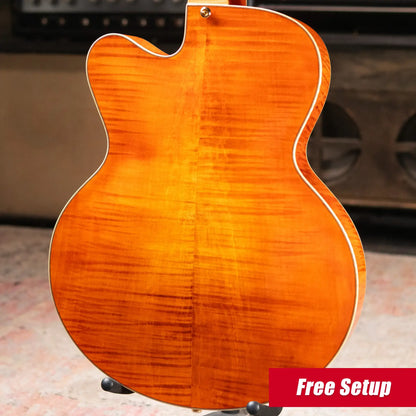 Eastman AR580CE-HB Archtop Electric Guitar - Honey Burst with Hardshell Case