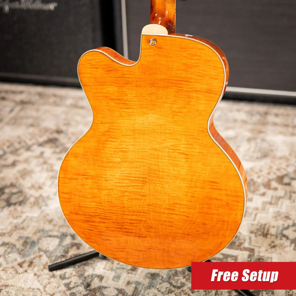 Eastman AR580CE-HB Archtop Electric Guitar - Honey Burst with Hardshell Case