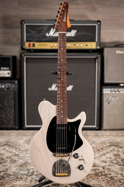 Eastman D'Ambrosio Series Offset '64 - Made in California - Electric Guitar - Vintage White with Hardshell Case