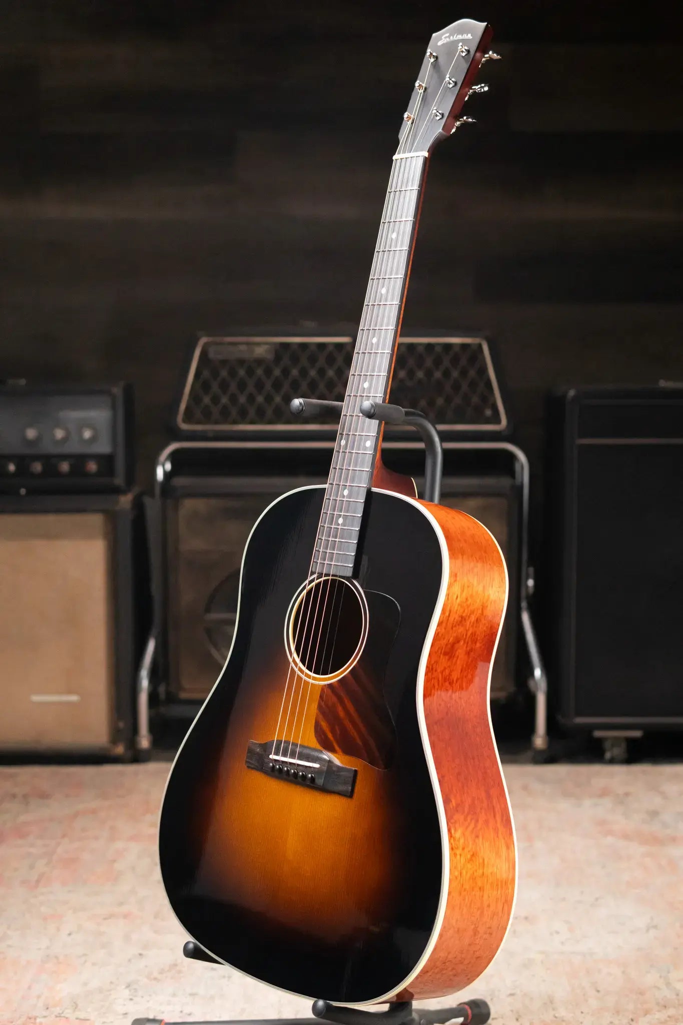 Eastman E10SS-TC Dreadnought Acoustic Guitar - Sunburst with Hardshell Case