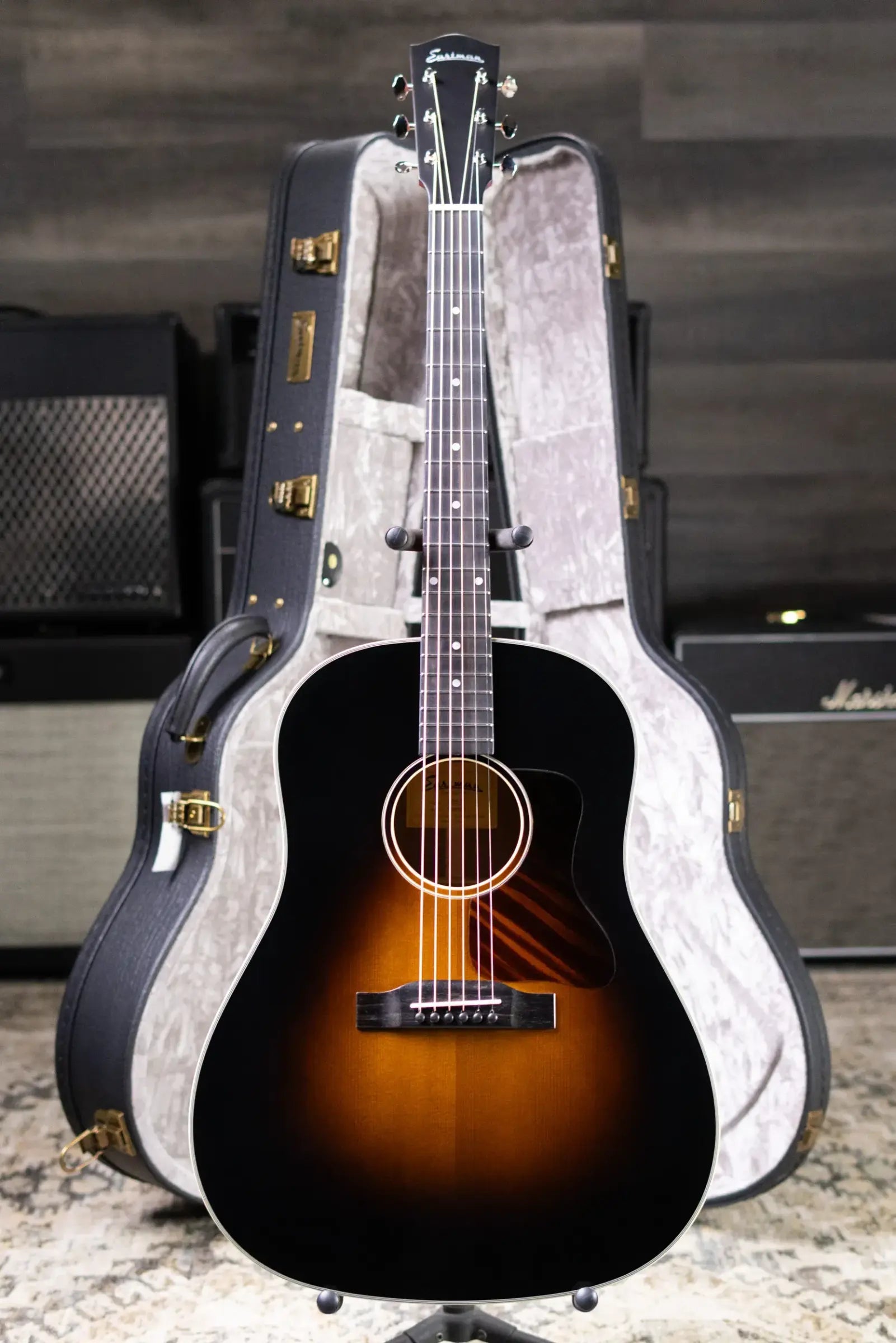 Eastman E10SS-TC Thermo-Cured Dreadnought Acoustic Guitar -  Sunburst with Hardshell Case