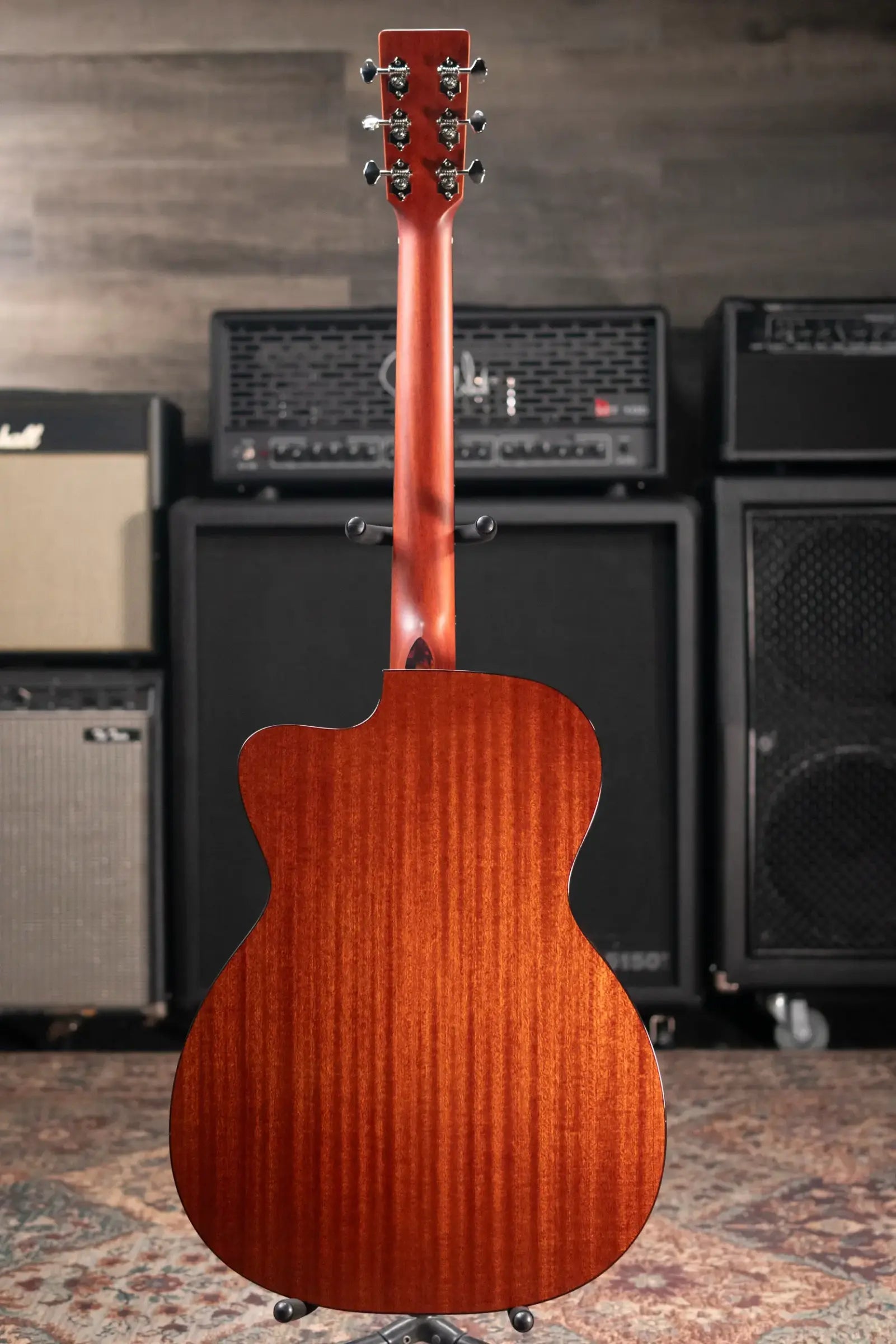 Eastman E1OMCE-DLX OM Acoustic/Electric Guitar with Gig Bag