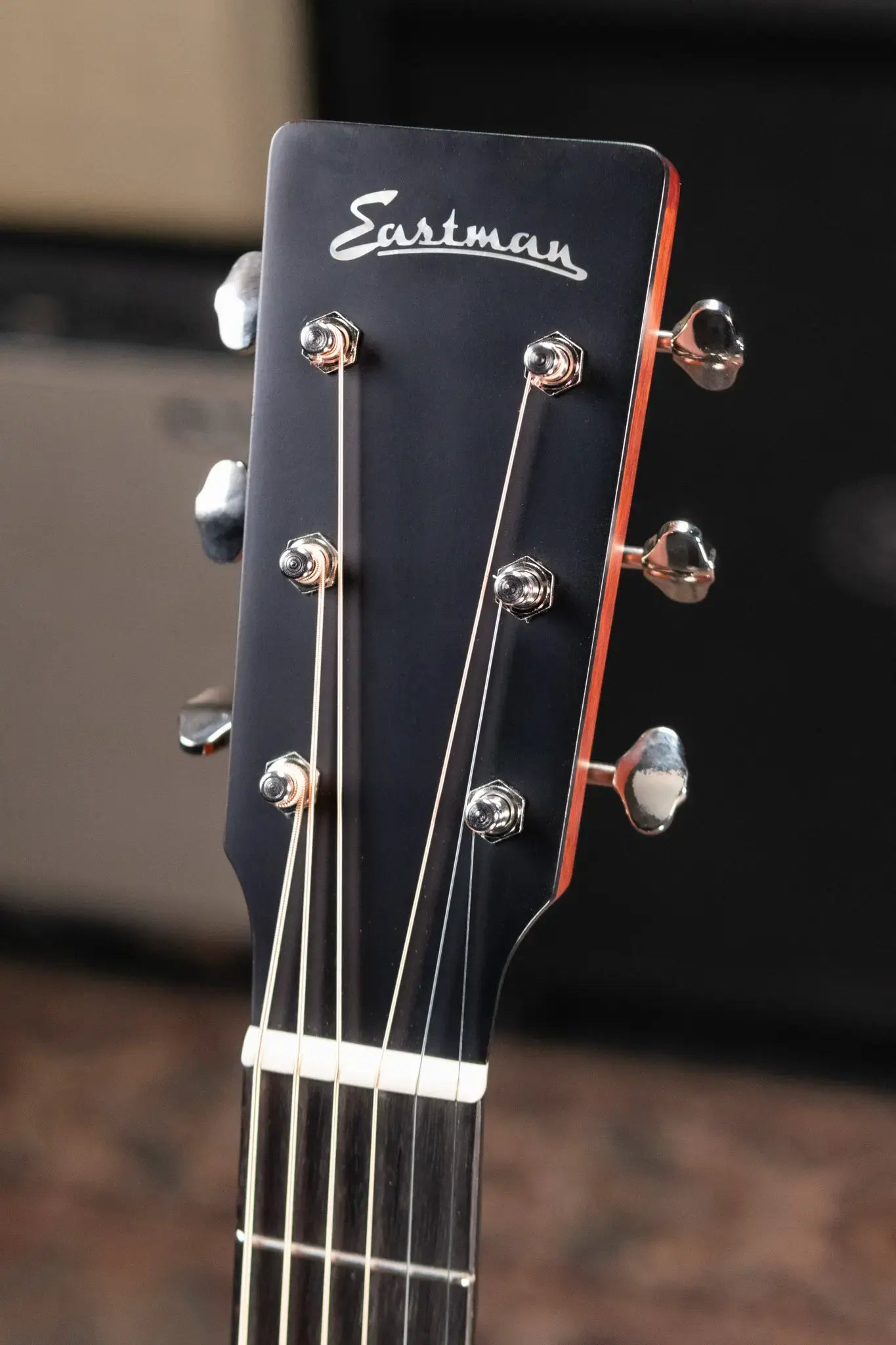 Eastman E1OM-DLX Acoustic/Electric Guitar with Gig Bag