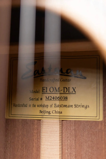 Eastman E1OM-DLX Acoustic/Electric Guitar with Gig Bag