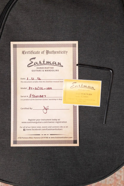 Eastman FT-SC'52-IBM FullerTone Series SC Electric Guitar - Ice Blue Metallic with Gig Bag