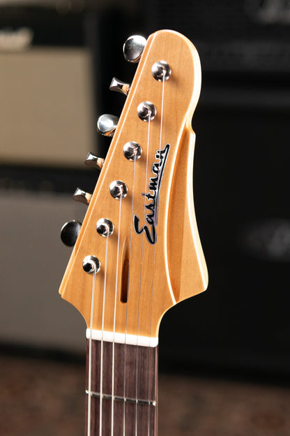 Eastman FullerTone DC'62 Electric Guitar - Ice Blue Metallic with Padded Gig Bag