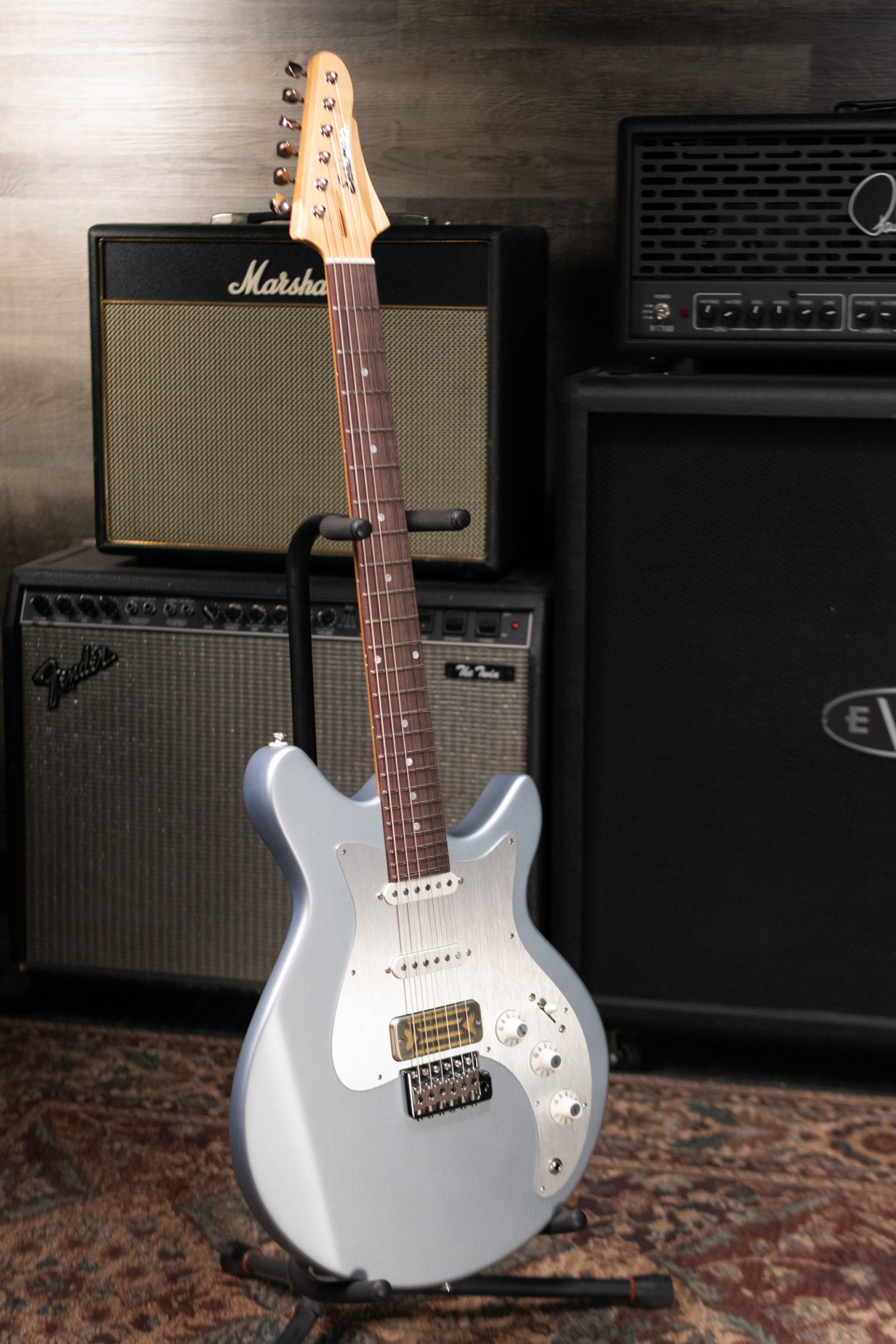 Eastman FullerTone DC'62 Electric Guitar - Ice Blue Metallic with Padded Gig Bag