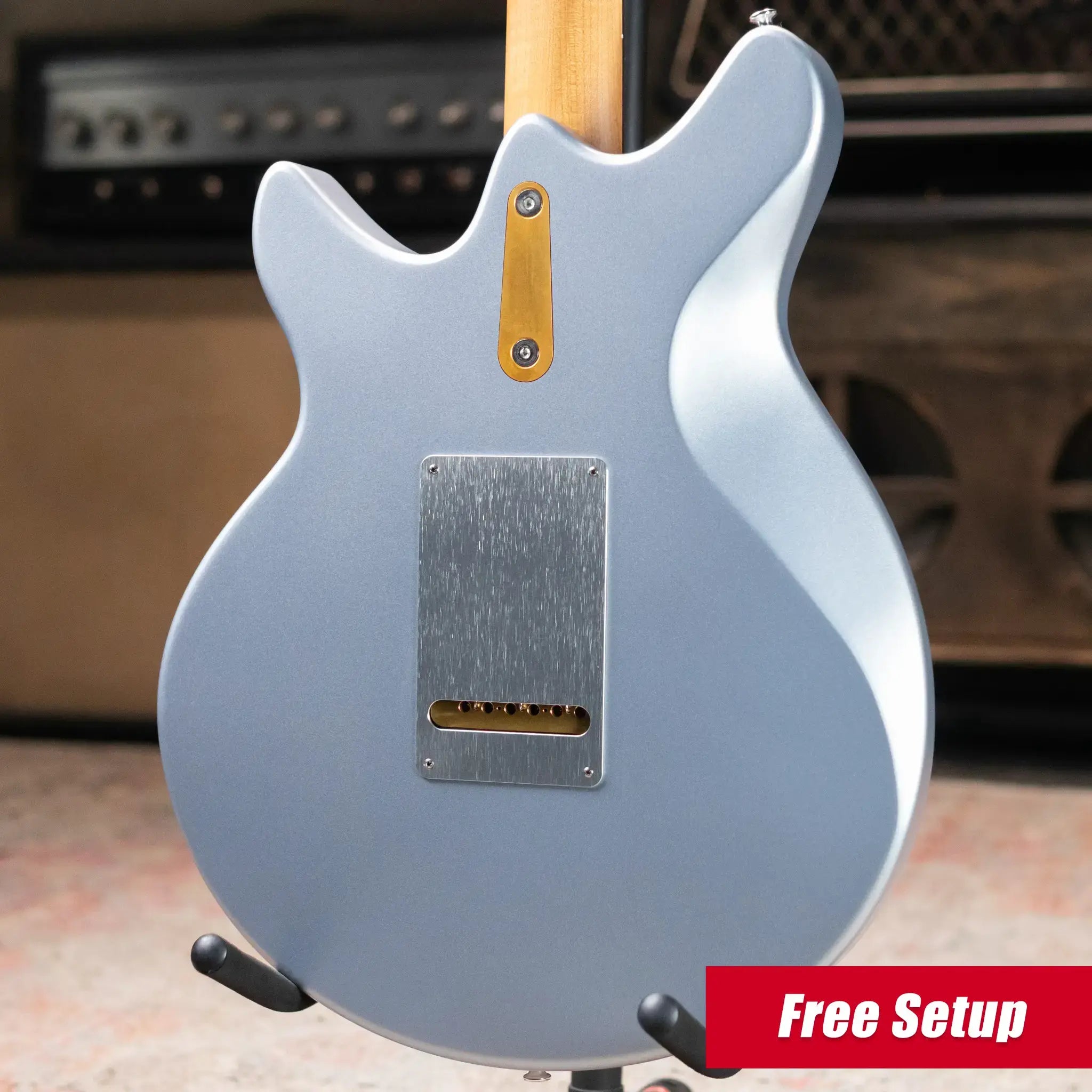 Eastman FullerTone Series DC Electric Guitar - Ice Blue Metallic