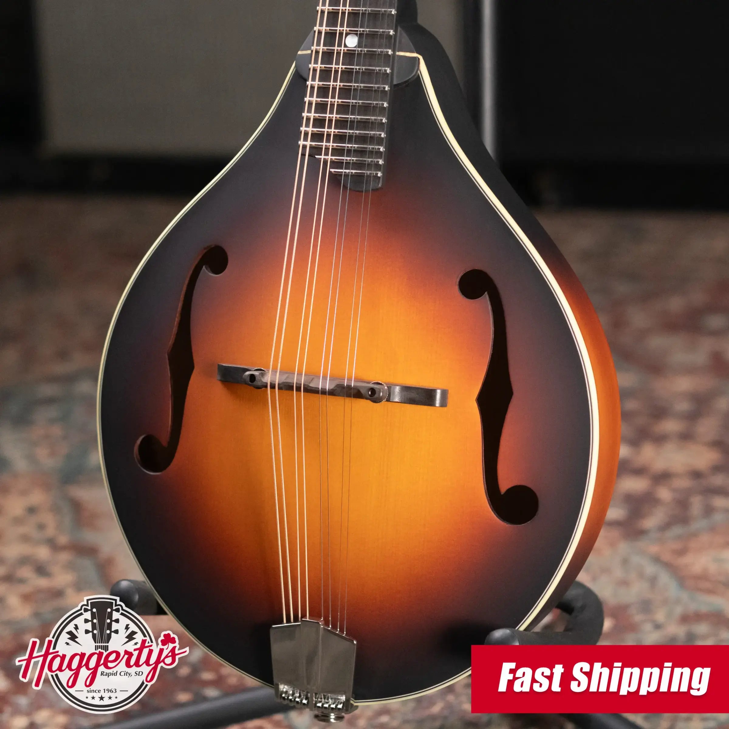 Eastman MD305E-SB A-Style Acoustic/Electric Mandolin - Sunburst with Gig Bag