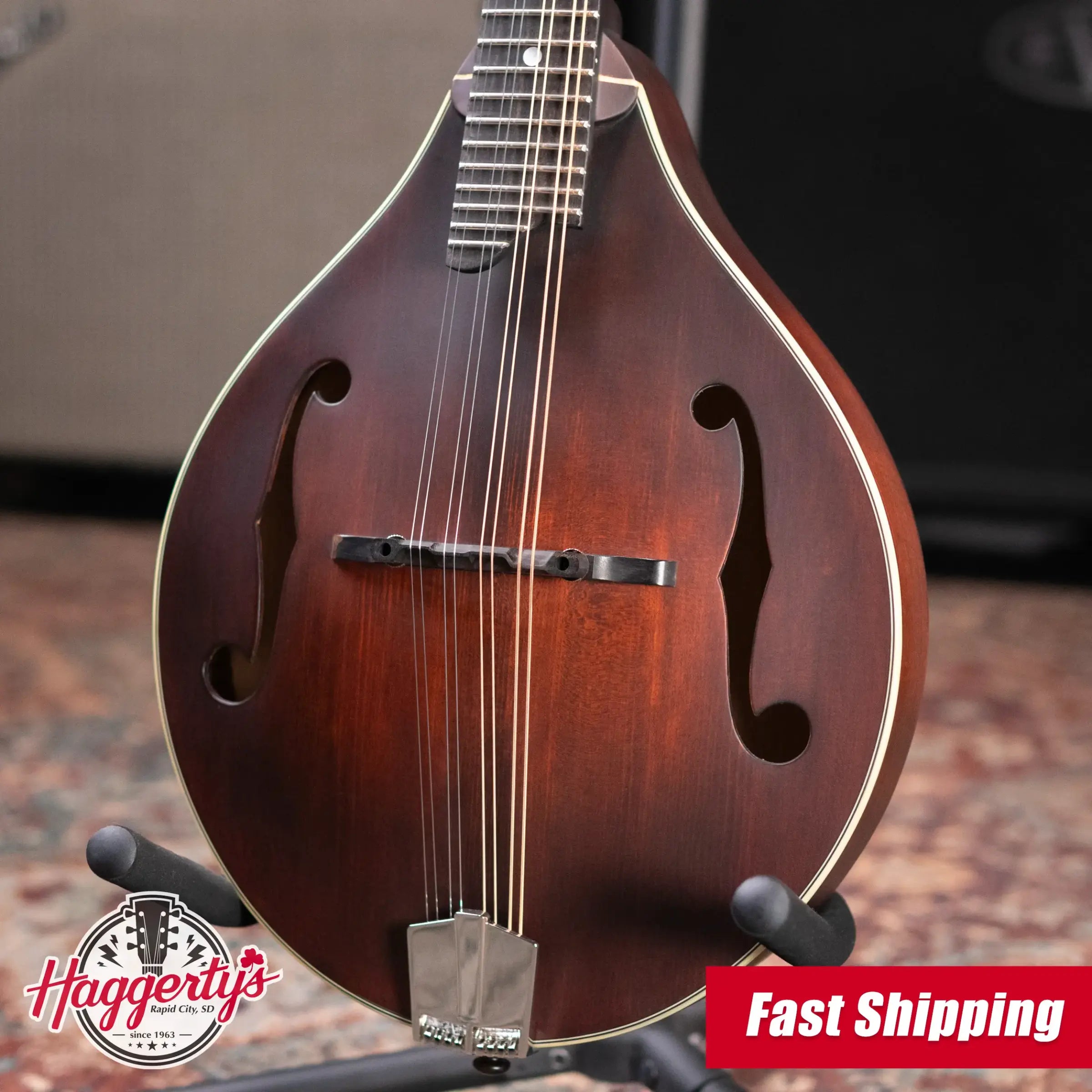 Eastman MD305L Left-Handed A-Style Acoustic Mandolin with Gig Bag