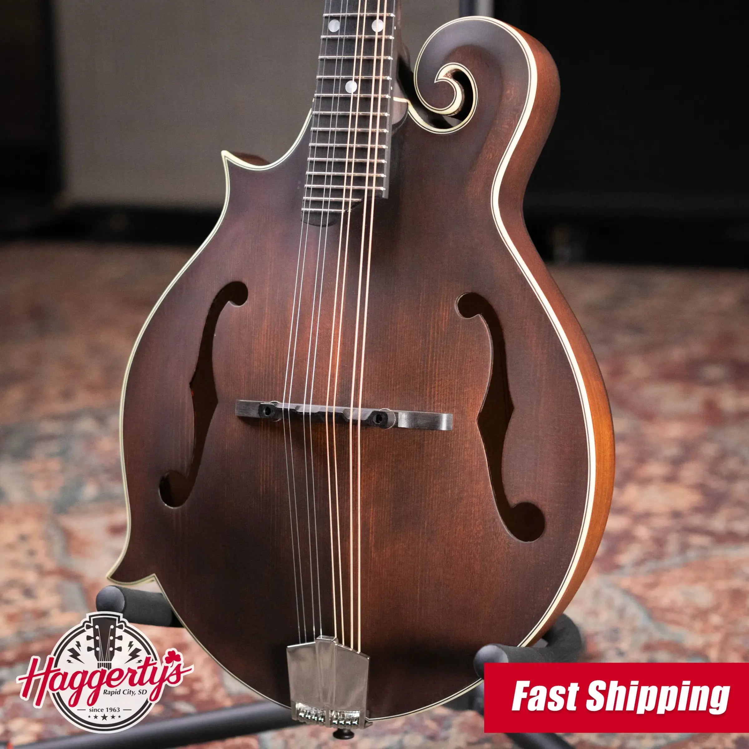 Eastman MD315L Left-Handed F-Style Acoustic Mandolin with Gig Bag