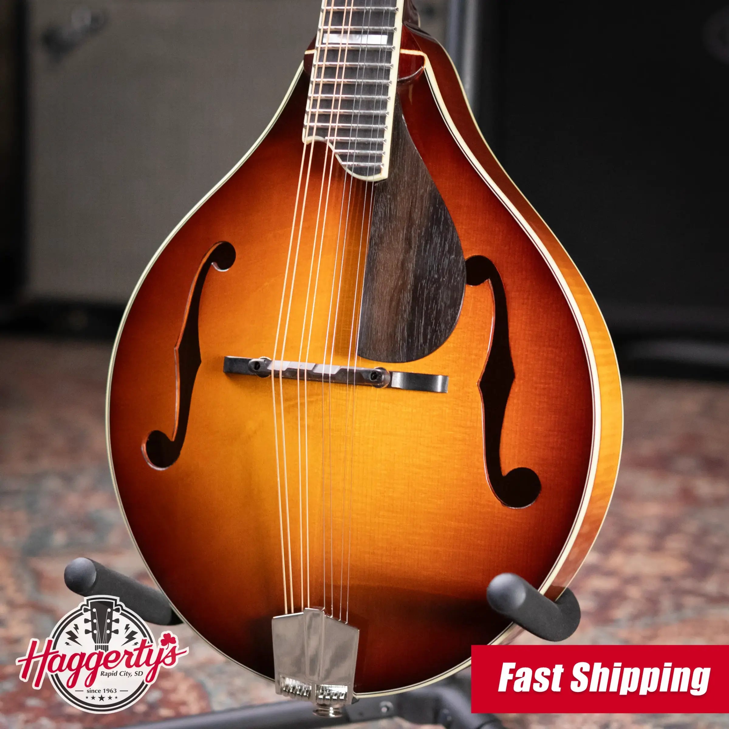 Eastman MD605-GB A-Style Acoustic/Electric Mandolin - Goldburst with Hardshell Case