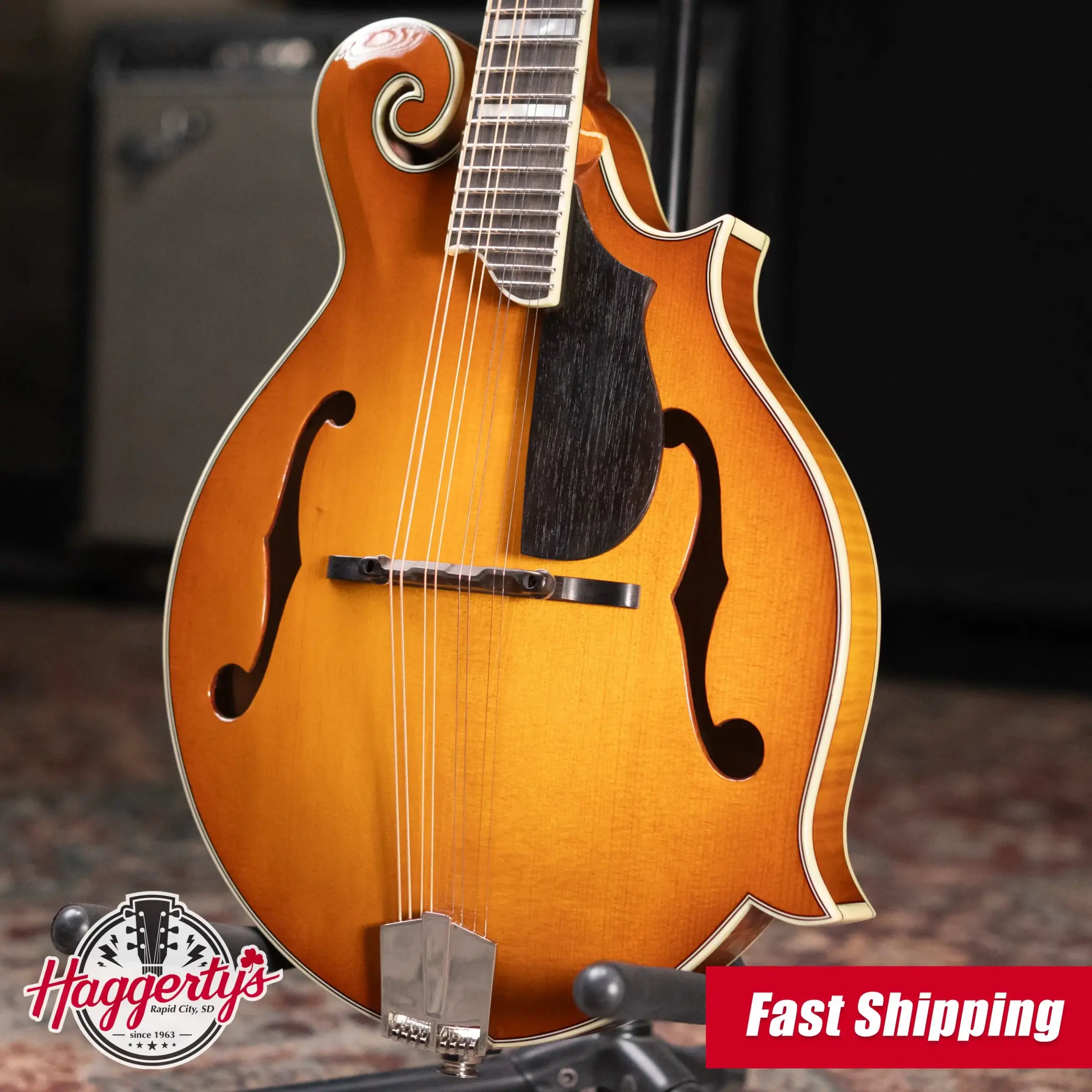 Eastman MD615-GB F Style Mandolin - Goldburst with Hardshell Case