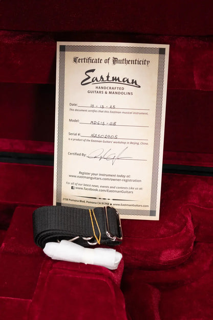 Eastman MD615-GB F Style Mandolin - Goldburst with Hardshell Case