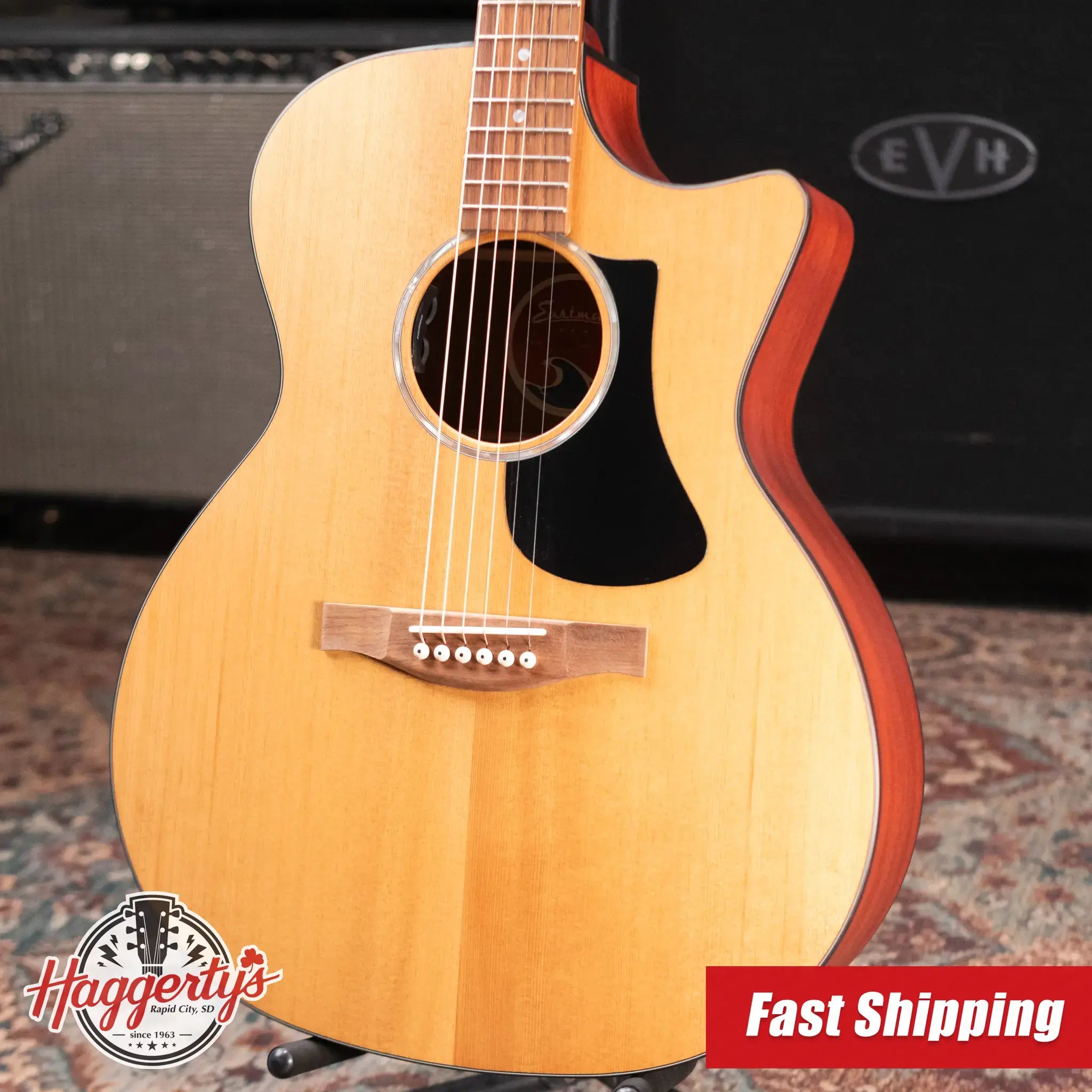Eastman PCH1-GACE Grand Auditorium Acoustic/Electric Guitar with Gig Bag