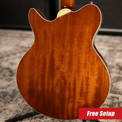 Eastman Romeo Semi-Hollow Electric Guitar - Goldburst with Hardshell Case