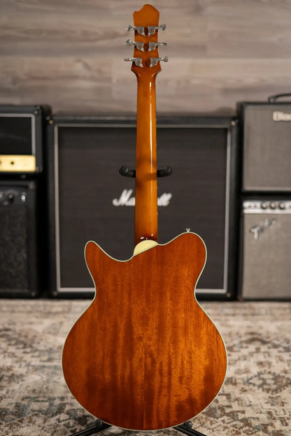Eastman Romeo Semi-Hollow Electric Guitar - Goldburst with Hardshell Case