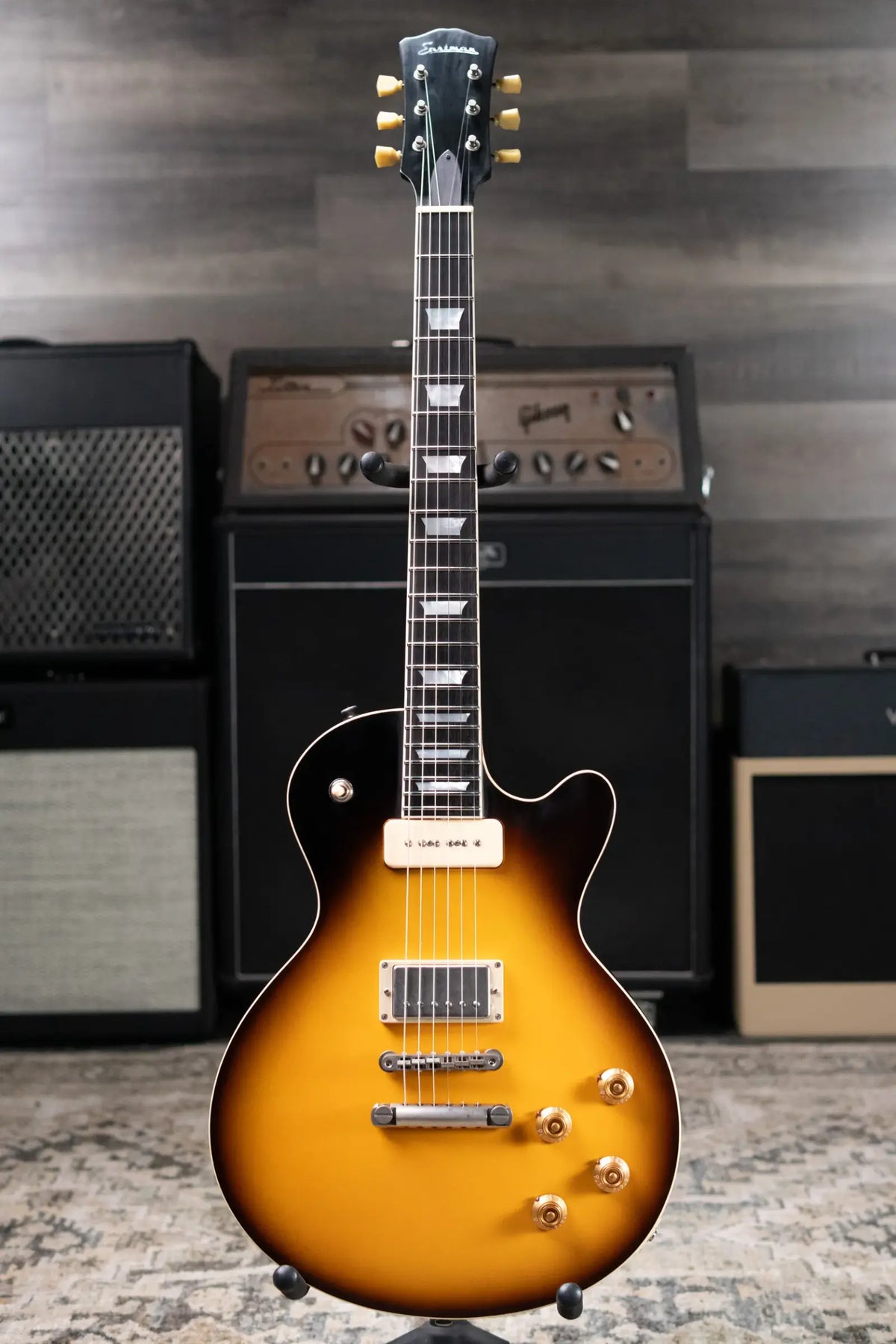 Eastman SB58/TV-LTD-SB Limited Edition Solid Body Electric Guitar - Sunburst with Hardshell Case