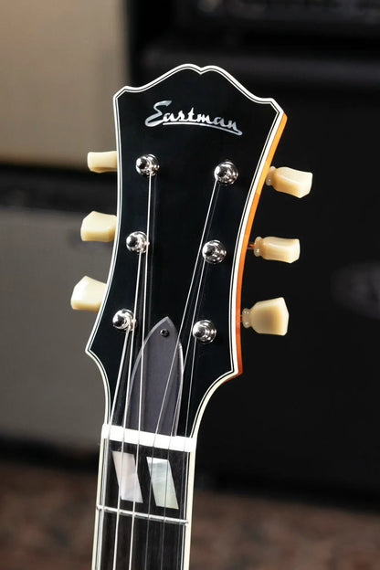 Eastman T486B-GB Thinline Semi-Hollow Electric Guitar - Goldburst with Hardshell Case