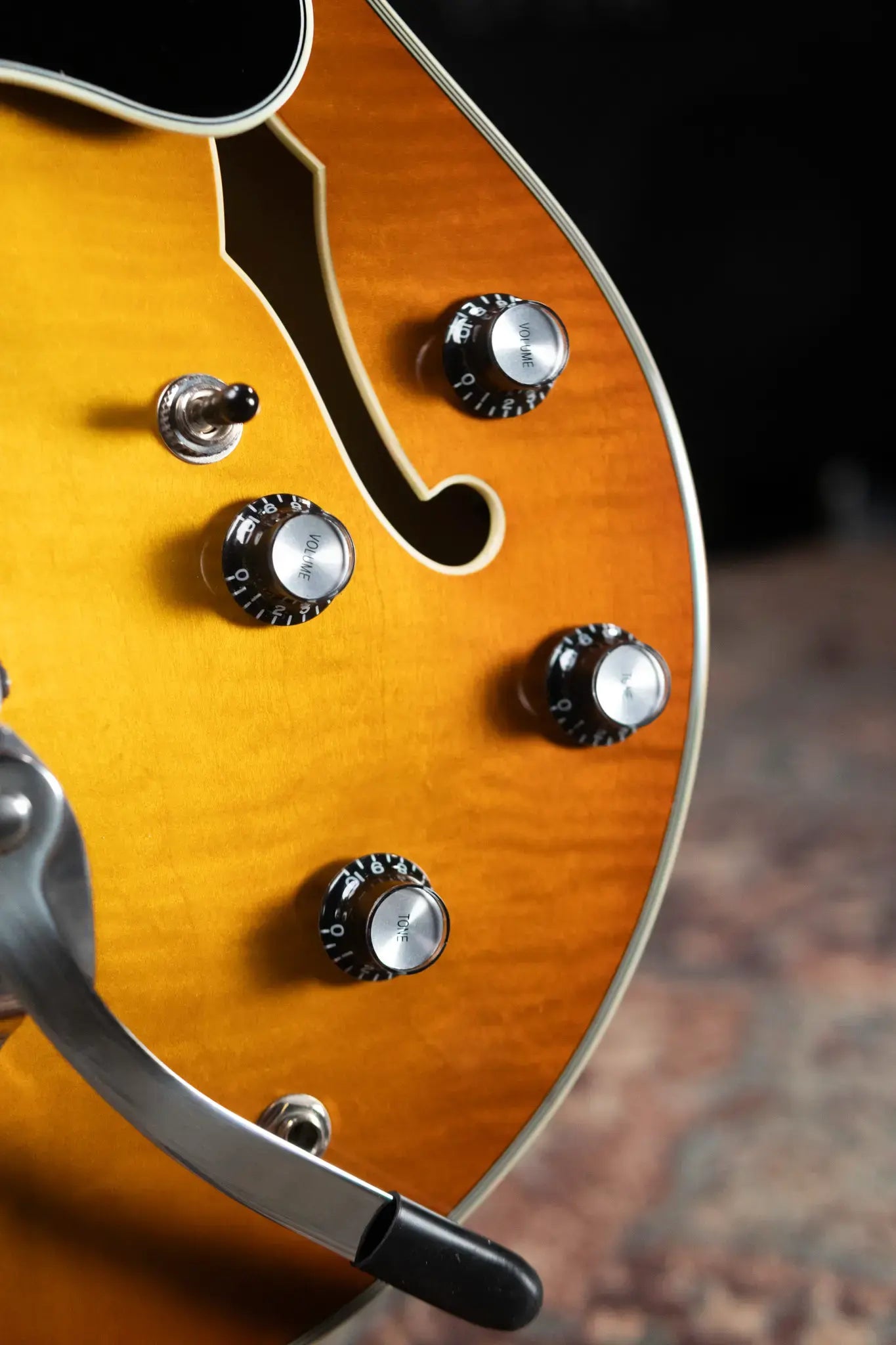 Eastman T486B-GB Thinline Semi-Hollow Electric Guitar - Goldburst with Hardshell Case