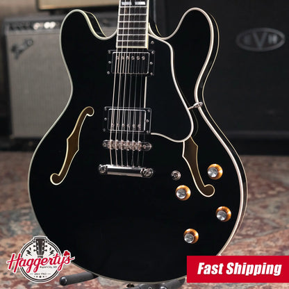 Eastman T486 Electric Guitar - Black with Hardshell Case - Used