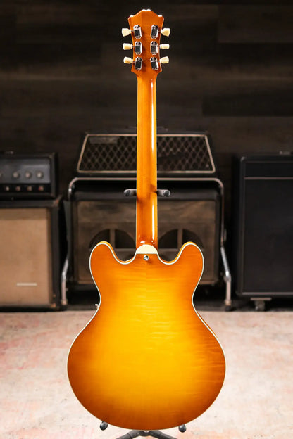 Eastman T486-GB 16" Thinline Electric Guitar - Goldburst with Hardshell Case