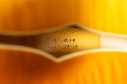 Eastman T486-GB 16" Thinline Electric Guitar - Goldburst with Hardshell Case