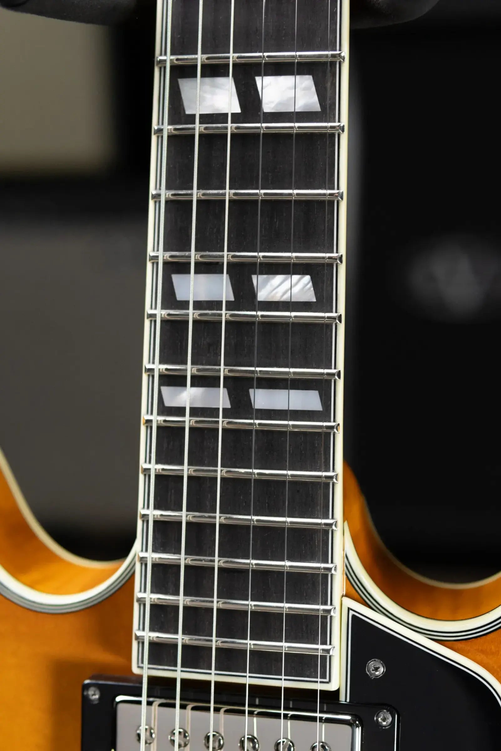 Eastman T486-GB 16" Thinline Electric Guitar - Goldburst with Hardshell Case