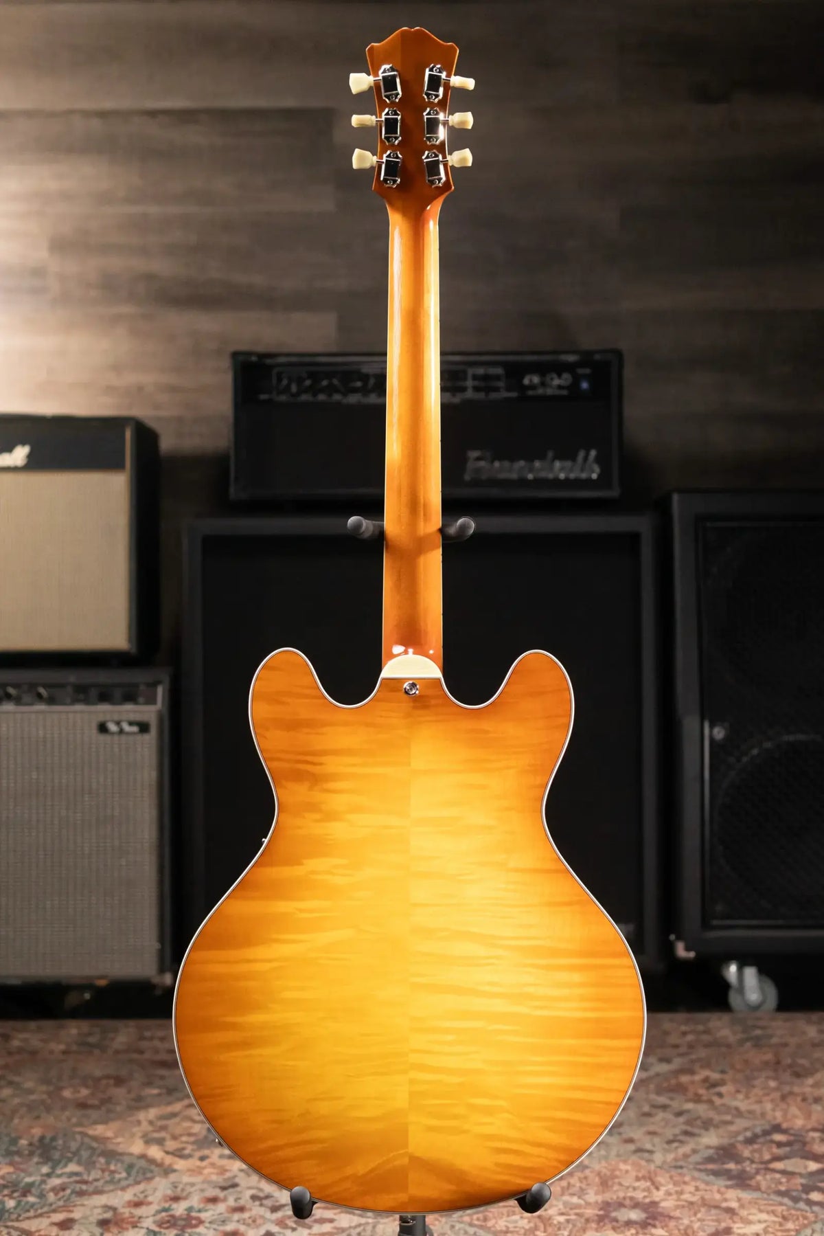 Eastman T486-GB Thinline Semi-hollowbody Electric Guitar - Goldburst with Hardshell Case
