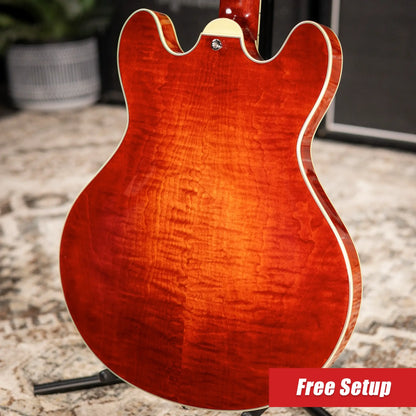 Eastman T486 Thinline Semi-Hollow Electric Guitar - Classic with Hardshell Case