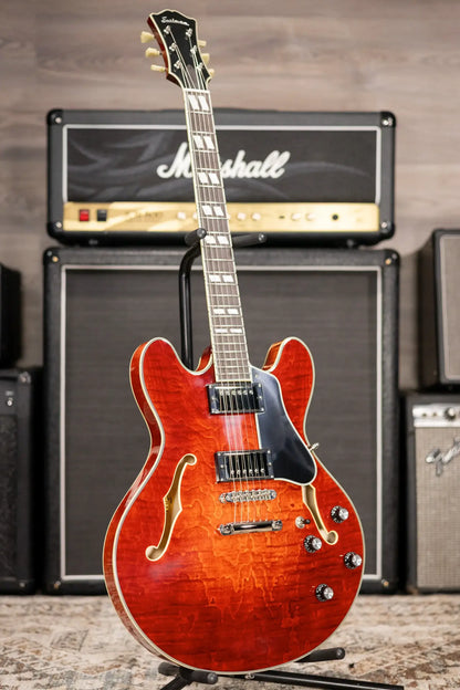 Eastman T486 Thinline Semi-Hollow Electric Guitar - Classic with Hardshell Case