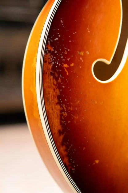 Eastman T64/V-GB Hollow Body Thinline Electric Guitar with Bigsby - Antique Goldburst with Hardshell Case