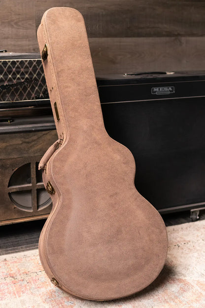 Eastman T64/V-GB Hollow Body Thinline Electric Guitar with Bigsby - Antique Goldburst with Hardshell Case