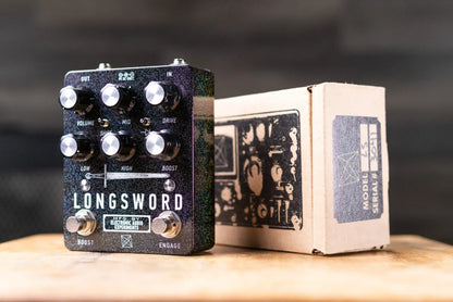 Electronic Audio Experiments Longsword Overdrive Effect Pedal - Black Sparkle - Used