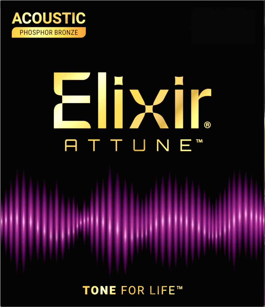 Elixir Attune Acoustic Phosphor Bronze Guitar Strings Custom Light (.011-.052)