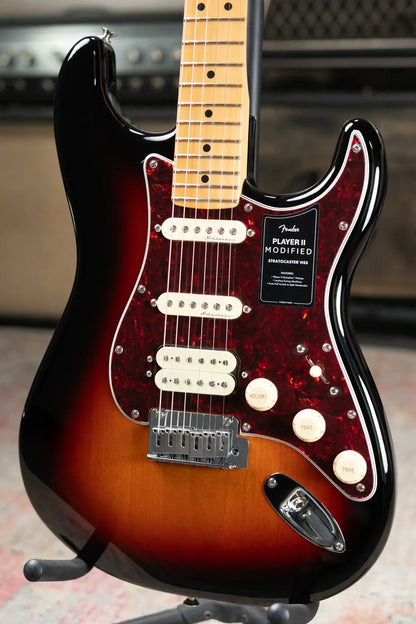 Fender Player II Modified Stratocaster HSS, Maple Fingerboard - 3-Color Sunburst with Deluxe Gig Bag