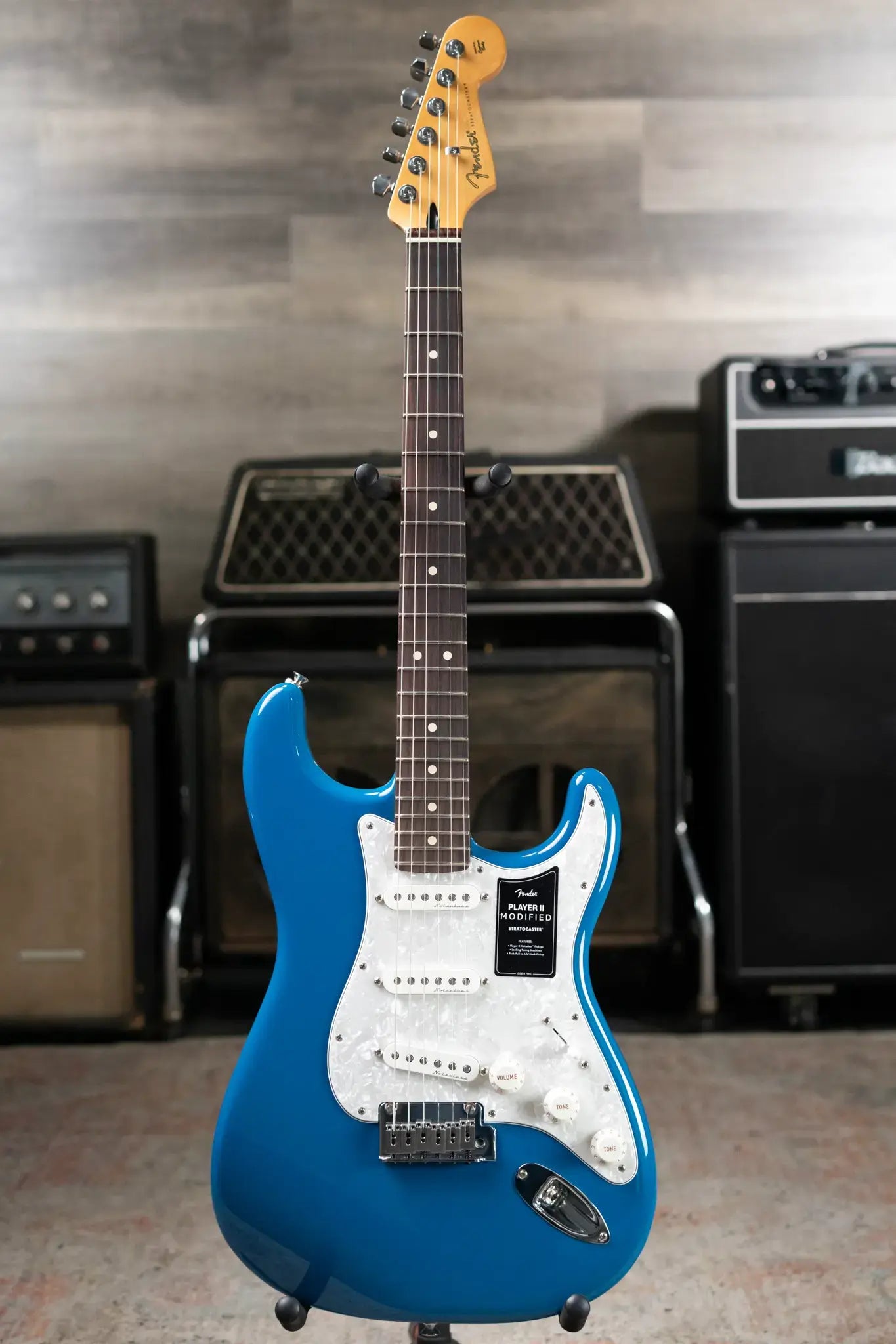 Fender Player II Modified Stratocaster, Rosewood Fingerboard - Electric Blue with Deluxe Gig Bag