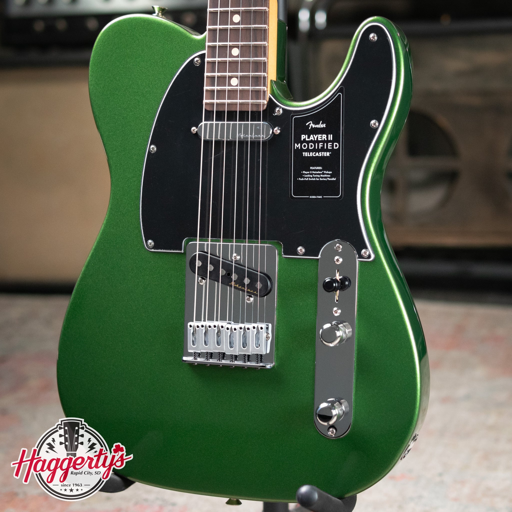 Fender Player II Modified Telecaster, Rosewood Fingerboard - Harvest Green Metallic with Deluxe Gig Bag