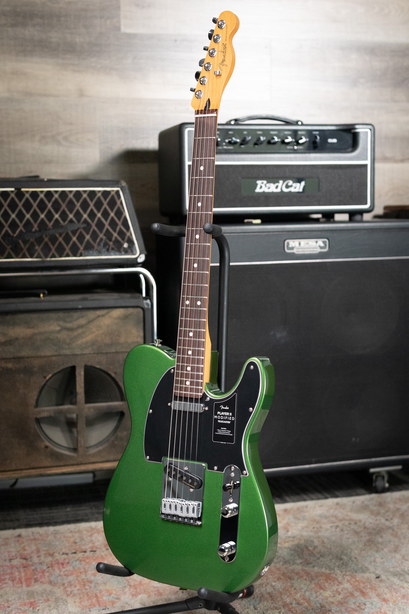Fender Player II Modified Telecaster, Rosewood Fingerboard - Harvest Green Metallic with Deluxe Gig Bag