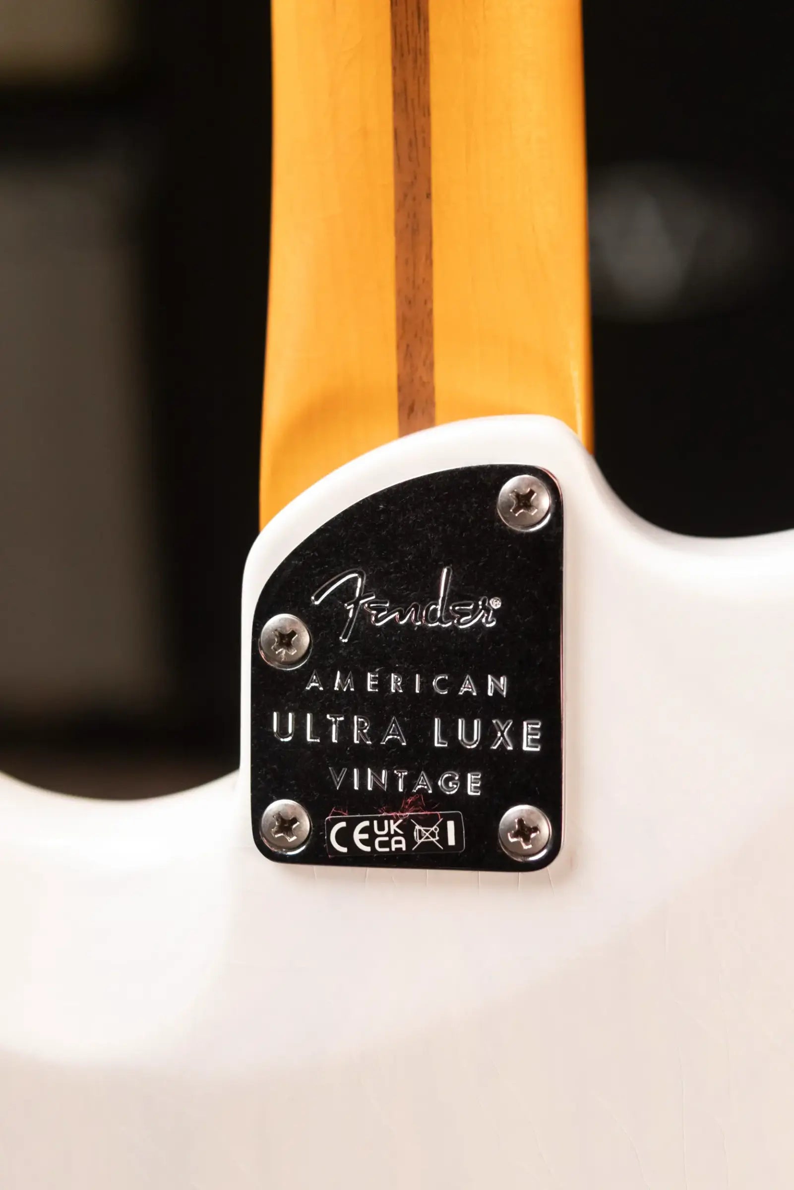 Fender American Ultra Luxe '50s Stratocaster Electric Guitar - White Blonde with Deluxe Hardshell Case