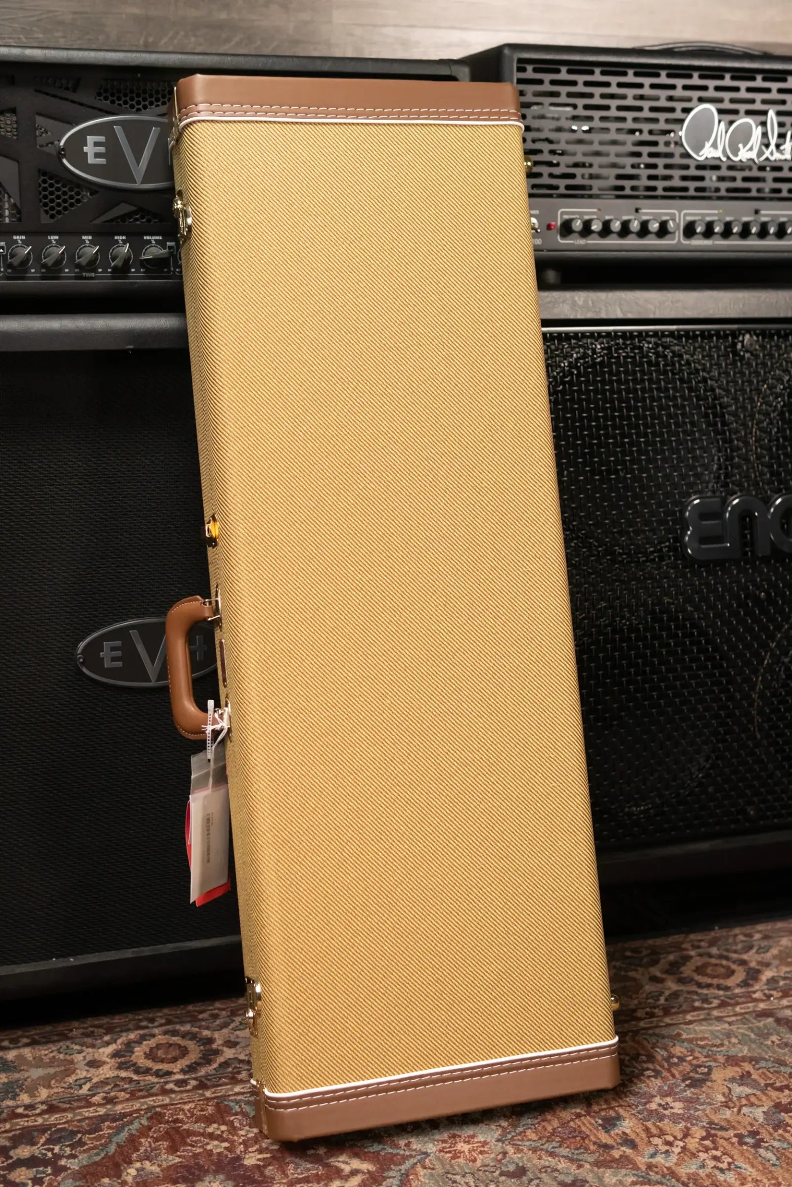 Fender American Ultra Luxe '50s Stratocaster Electric Guitar - White Blonde with Deluxe Hardshell Case