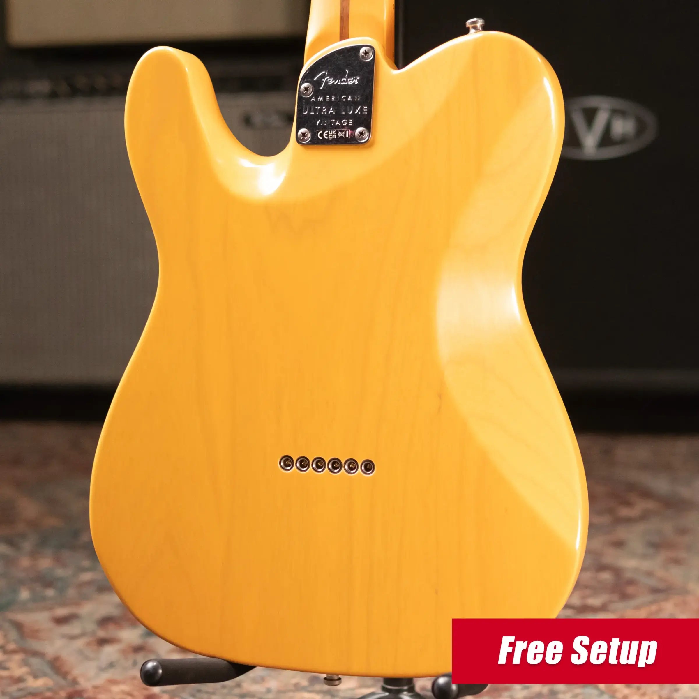Fender American Ultra Luxe '50s Telecaster Electric Guitar - Butterscotch Blonde with Deluxe Hardshell Case